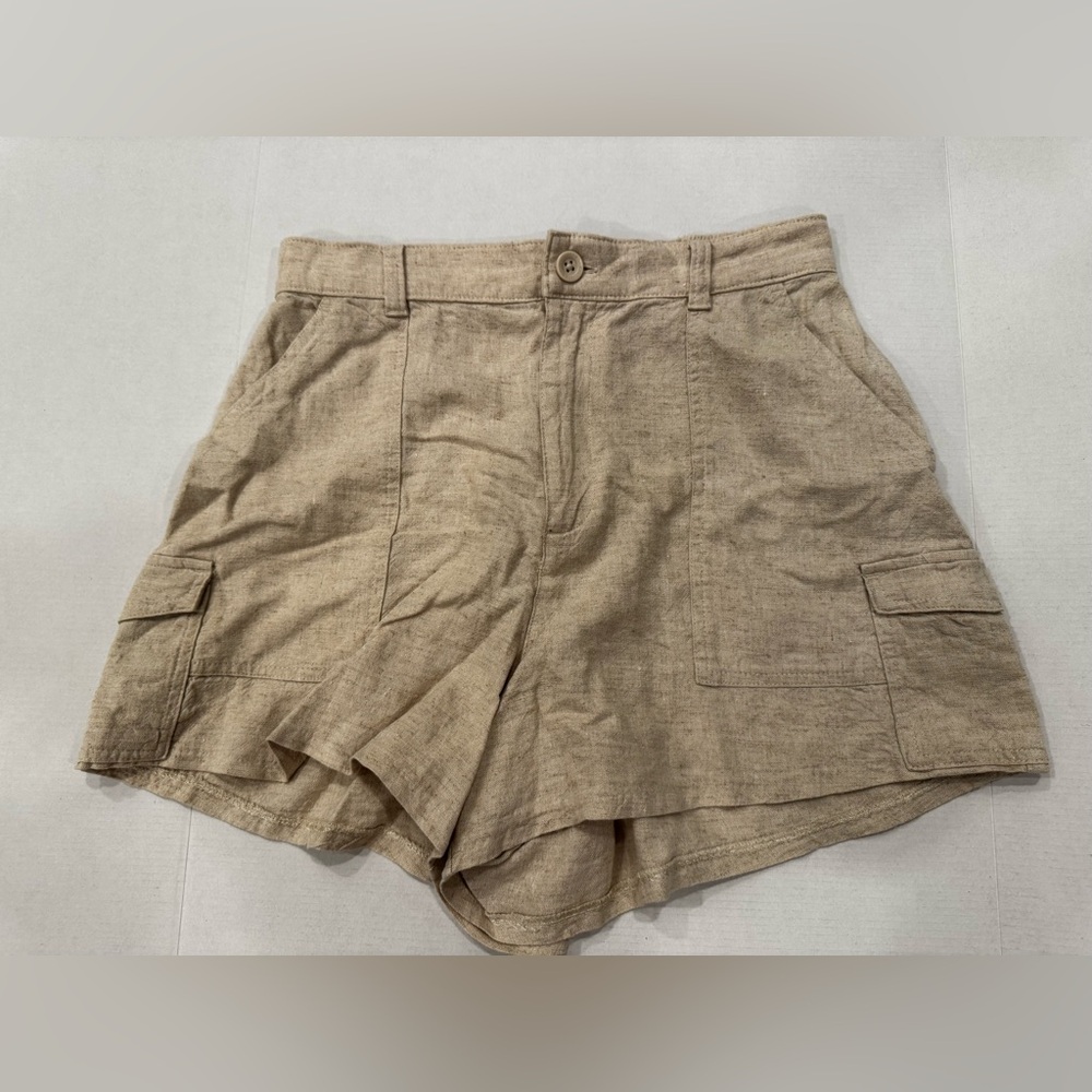 Hollister Ultra High-Rise Soft Short Tan Medium Pockets